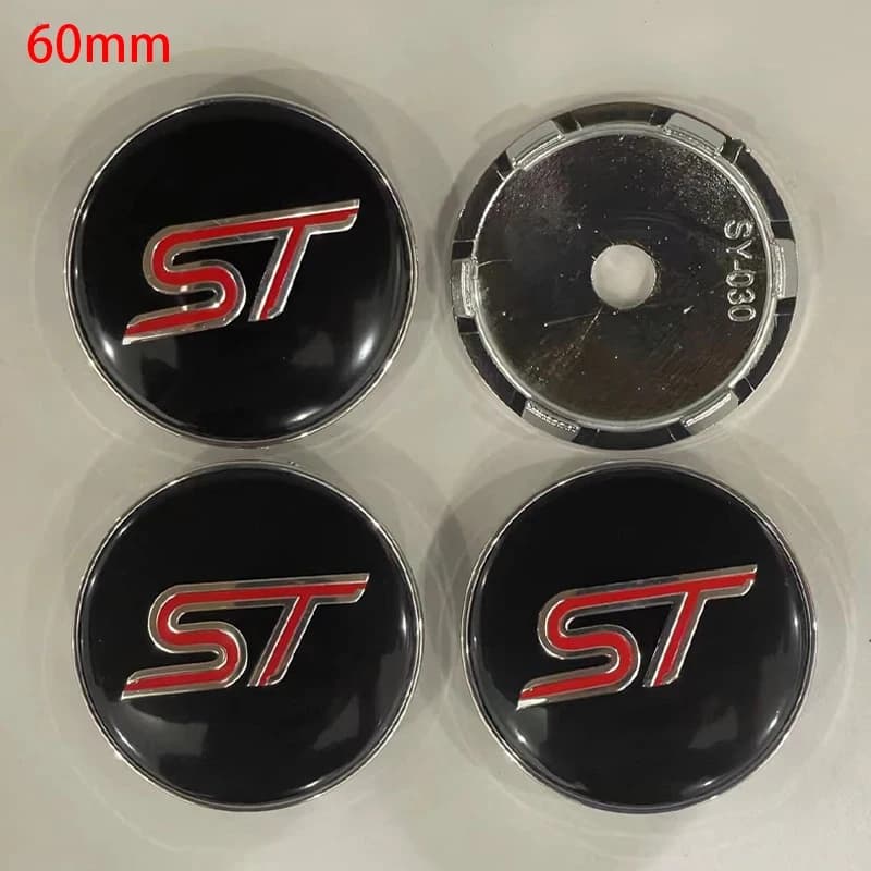 4Pcs 60mm Car Wheel Center Hub Cap Rim Cover For Ford ST Fiesta Focus Edition Puma X KUGA Mondeo Ecosport Car Auto Accessories