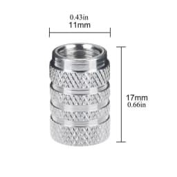 4Pcs Car Tire Valve Stems Cap Knurling Style Tire Valve Cap Aluminum Tire Wheel Stem Air Valve Cap Car Universal Accessories