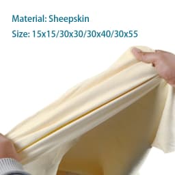 Natural Chamois Car Care Cleaning Cloth Genuine Sheepskin Wash Rag Suede Ultra Absorbent Quick Dry Towels for Car Wash Accessori
