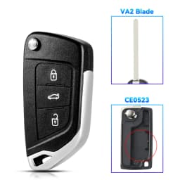KEYYOU CE0523/CE0536 Modified Car Key Case For Peugeot 306 407 Partner For Citroen C2 C4 C5 C6 C8 Berlingo Picasso