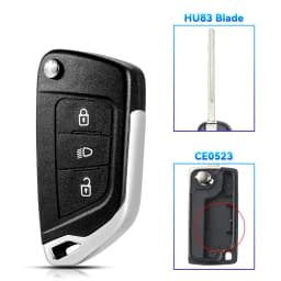 KEYYOU CE0523/CE0536 Modified Car Key Case For Peugeot 306 407 Partner For Citroen C2 C4 C5 C6 C8 Berlingo Picasso