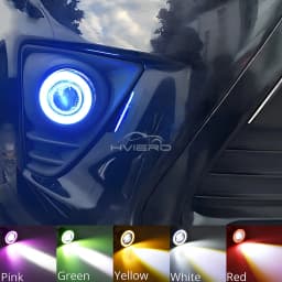 2X 30W Car Driving DRL Fog Lights COB Angel Eyes 64/76/89mm Ambient Lamps Waterproof Daytime Running Bulb Headlight Auto Lamp