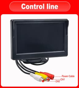 4.3 TFT LCD HD Screen Folding Car Monitor with Rear View Camera LED Backup for Vehicle Parking Easy Installation