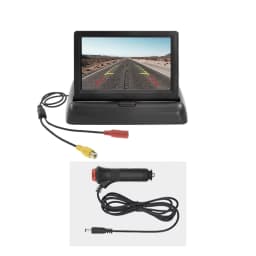 4.3 TFT LCD HD Screen Folding Car Monitor with Rear View Camera LED Backup for Vehicle Parking Easy Installation