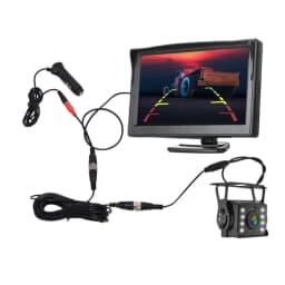4.3 TFT LCD HD Screen Folding Car Monitor with Rear View Camera LED Backup for Vehicle Parking Easy Installation