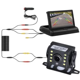 4.3 TFT LCD HD Screen Folding Car Monitor with Rear View Camera LED Backup for Vehicle Parking Easy Installation