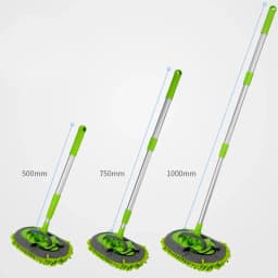 2 In 1 Car Cleaning Brush Car Wash Brush Duster Telescoping Alloy Long Handle Cleaning Mop Chenille Broom Auto Accessories