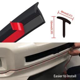 BLALION 2/5/10M Car Rubber Sealing Strip Slanted T-shape Auto Seal Weatherstrip Edge Trim Car Bumper Fender Flare Arch Sealants