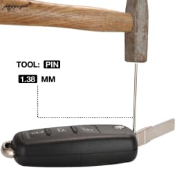 Jingyuqin 10/30/100pcs Auto Remote Key Pin Removal Pin Tool Needle Pin Remover Nail Locksmith Tools 1.38mmX40MM