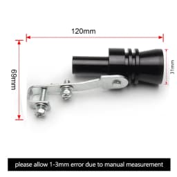 Universal Car Black Turbo Sound Whistle Vehicle Refit Device Exhaust Pipe Turbo Sound Simulator Turbo Muffler Whistler XL