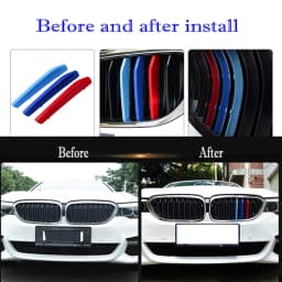 3PCS M Performance Car Racing Grille Strip Trim Clip For BMW 5 Series 5 E39 E60 E61 F10 F11 F18 F07 G30 G38 G31 1995-2023 2014