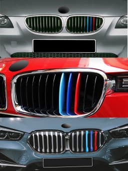 3PCS M Performance Car Racing Grille Strip Trim Clip For BMW 5 Series 5 E39 E60 E61 F10 F11 F18 F07 G30 G38 G31 1995-2023 2014