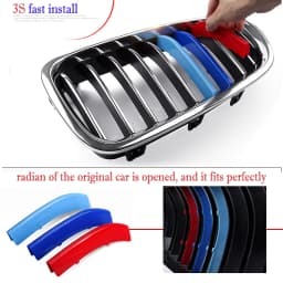 3PCS M Performance Car Racing Grille Strip Trim Clip For BMW 5 Series 5 E39 E60 E61 F10 F11 F18 F07 G30 G38 G31 1995-2023 2014