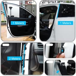 SEAMETAL 2/4m Car Door Rubber Seal Strips Z Shaped Trim Noise Insulation Weatherstrip Z Type Rubber Strips for Car Accessories