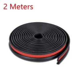 SEAMETAL 2/4m Car Door Rubber Seal Strips Z Shaped Trim Noise Insulation Weatherstrip Z Type Rubber Strips for Car Accessories