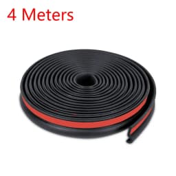 SEAMETAL 2/4m Car Door Rubber Seal Strips Z Shaped Trim Noise Insulation Weatherstrip Z Type Rubber Strips for Car Accessories