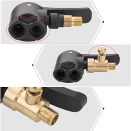 2-In-1 Bicycle Pump Nozzle Hose Adapter Inflatable Pump Motorbike Air Chuck Inflator Valve Connector Adapter Auto Accessories