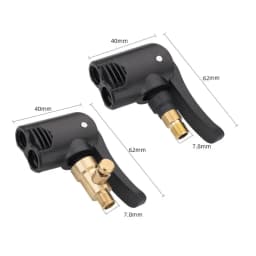 2-In-1 Bicycle Pump Nozzle Hose Adapter Inflatable Pump Motorbike Air Chuck Inflator Valve Connector Adapter Auto Accessories