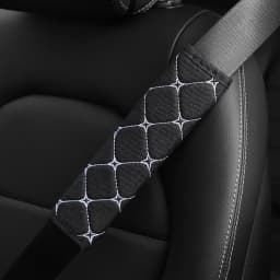 A Linen Embroidered Breathable Fabric Car Seat Belt Shoulder Strap Cover Insurance Strap Cover Car Accessories
