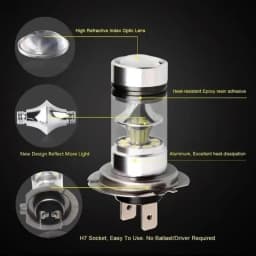 2Pcs H4 H7 Led Car Fog Light Headlight Super Bright H8 H9 H11 9005 9006 H1 H3 Car Lamp Headlamp Bulb Auto 12V 24V Ice Blue 8000K