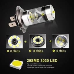 2Pcs H4 H7 Led Car Fog Light Headlight Super Bright H8 H9 H11 9005 9006 H1 H3 Car Lamp Headlamp Bulb Auto 12V 24V Ice Blue 8000K