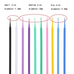 100pcs Car Touch Up Paint Micro Brush Fine Tip Black Purple Car Maintenance Tool Brush Disposable Mini Auto Detailing Brushes