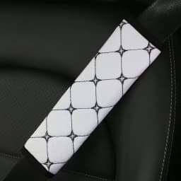 A Linen Embroidered Breathable Fabric Car Seat Belt Shoulder Strap Cover Insurance Strap Cover Car Accessories