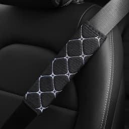 A Linen Embroidered Breathable Fabric Car Seat Belt Shoulder Strap Cover Insurance Strap Cover Car Accessories