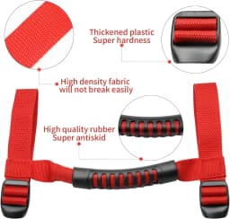 4x Roll Bar Grab Handles Grip Handle Fits For 1995-2021 Jeep Wrangler YJ TJ JK JKU JL Sports Sahara Freedom Rubicon X Unlimited