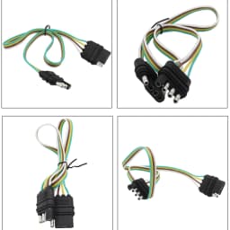 Trailer Wire Power Cord The 4 Pin Connector Prong Plug Suite Wiring Harness Extension Pvc Light Adapter Kit Towing