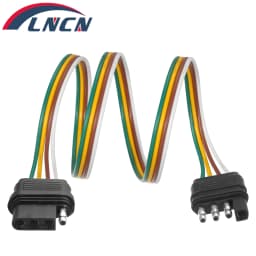 Trailer Wire Power Cord The 4 Pin Connector Prong Plug Suite Wiring Harness Extension Pvc Light Adapter Kit Towing