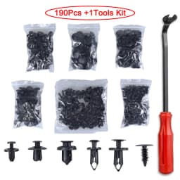 190pcs Car Retainer Clips 6 Sizes Fasteners Automotive Plastic Clips Kit Auto Trim Panel Clip Mixed Car Body Bumper Rivet