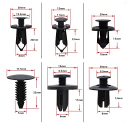190pcs Car Retainer Clips 6 Sizes Fasteners Automotive Plastic Clips Kit Auto Trim Panel Clip Mixed Car Body Bumper Rivet