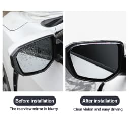 2pcs Car Rearview Mirror Rain Shield Rain Eyebrow Rain Cover Universal Carbon Fiber Rear View Side Mirror Rain Eyebrow Shield