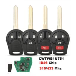 jingyuqin Remote Key For Nissan Sylphy Cube Juke Rogue Micra Qashqai Altima Maxima Sentra Versa Transmiter CWTWB1U751