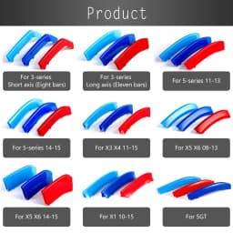 M Power Front Grille Trim Strips For BMW X1 X2 X3 X4 X5 X6 X7 F48 F49 E84 F39 F25 F26 G01 G02 F15 E70 G05 F16 E71 E72 G07 Z4 E89
