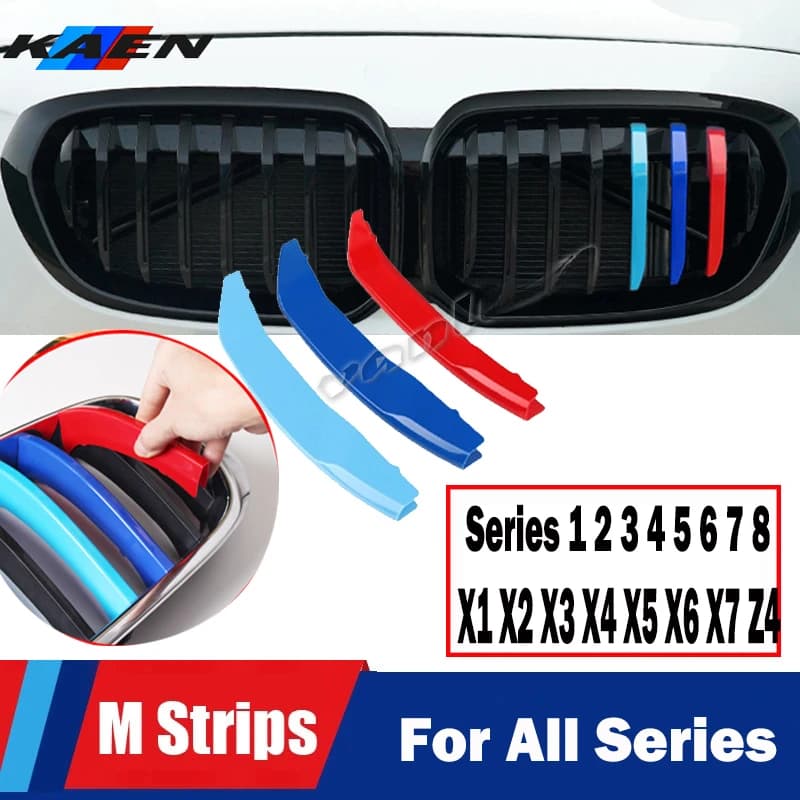 M Power Front Grille Trim Strips For BMW X1 X2 X3 X4 X5 X6 X7 F48 F49 E84 F39 F25 F26 G01 G02 F15 E70 G05 F16 E71 E72 G07 Z4 E89