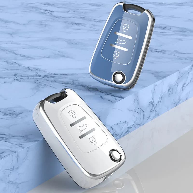 Soft TPU Car Flip Key Case Cover for Hyundai I20 I30 IX20 IX35 Elantra Accent Car Key Protection Shell Auto Interior Accessories