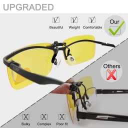 Car Night Safety Driving Glasses Clip On Sunglasses For Men Women Night Vision Glasses Anti-glare Driver Goggles Sunglasses