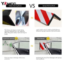 1/2PCS Car Door Bumper Protection Exterior Anti-scratch Parking Garage Protector Adhesive Warning Sign Parking Safety Garage