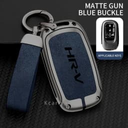 Zinc Alloy Car Key Case Cover for Honda HRV Protective Keychain Key Bag Set Keyless Personality Style Interior Accessorie