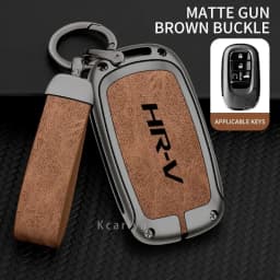 Zinc Alloy Car Key Case Cover for Honda HRV Protective Keychain Key Bag Set Keyless Personality Style Interior Accessorie