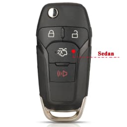 jingyuqin 10pcs/lot 2/3/4 Buttons Flip Folding Remote Car Key Shell Case for Ford Fusion Edge Explorer 2013-2015 HU101 blade