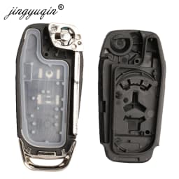 jingyuqin 10pcs/lot 2/3/4 Buttons Flip Folding Remote Car Key Shell Case for Ford Fusion Edge Explorer 2013-2015 HU101 blade