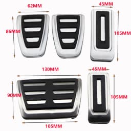Stainless Steel Fuel Brake Footrest Pedal Cover AT MT for VOLKSWAGEN Vw Transporter Multivan T5 T6 Caravelle T6 Accessories