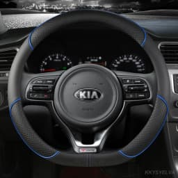 Pu Leather Car Steering Wheel Cover 38cm For Kia Rio 2 3 4 X Line Kombi Sedan K2 K3 K4 K5 KX1 KX3 KX5 Sportage Auto Accessories