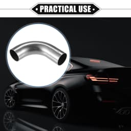 UXCELL 1Pc 19mm 25mm 32mm 38mm 63mm 90° Bend Elbow Pipe Tube DIY Exhaust Pipe Air Intake Tube for Car 304 Stainless Steel