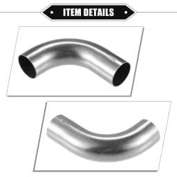 UXCELL 1Pc 19mm 25mm 32mm 38mm 63mm 90° Bend Elbow Pipe Tube DIY Exhaust Pipe Air Intake Tube for Car 304 Stainless Steel