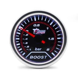 Boost/Water Temp/Oil Temp/Oil Press/Voltage/Tachometer/Air Fuel Ratio/EGT Gauge 52mm Analog LED White Case+ 52MM Gauge Pods