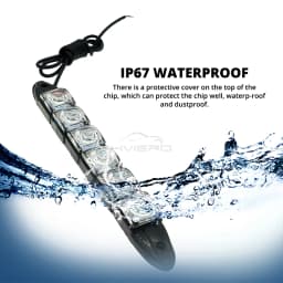 2X Waterproof DRL 6Chips Led Car Auto Decorative Flexible Daytime Running Light Driving Led Strip Headlight Fog Backup Trunk Led